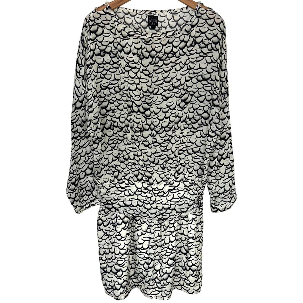 Swildens Paris Printed Long Sleeve Mini Dress Size Small